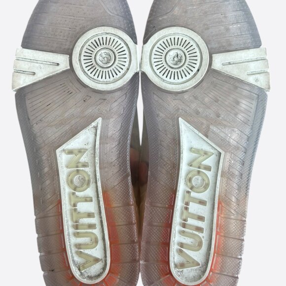 Louis Vuitton White & Transparent Mesh Trainers - Picture 7 of 8